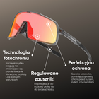 Okulary sportowe PICA OLOR czerwone fotochromowe
