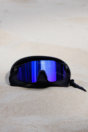 Okulary sportowe PICA ORRU niebieskie fotochromowe