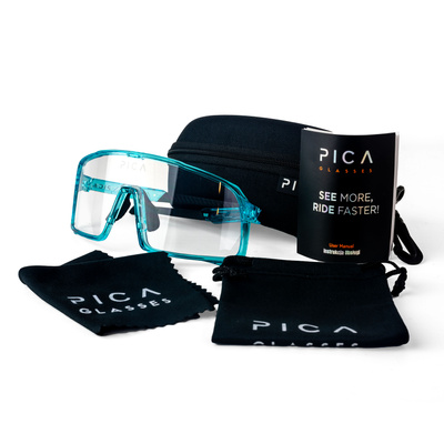 Okulary sportowe PICA OLOR turkusowe fotochromowe